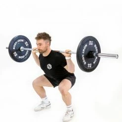 Body Iron 110kg Olympic Barbell & Bumper Plate Set Weights, Barbells & Dumbbells