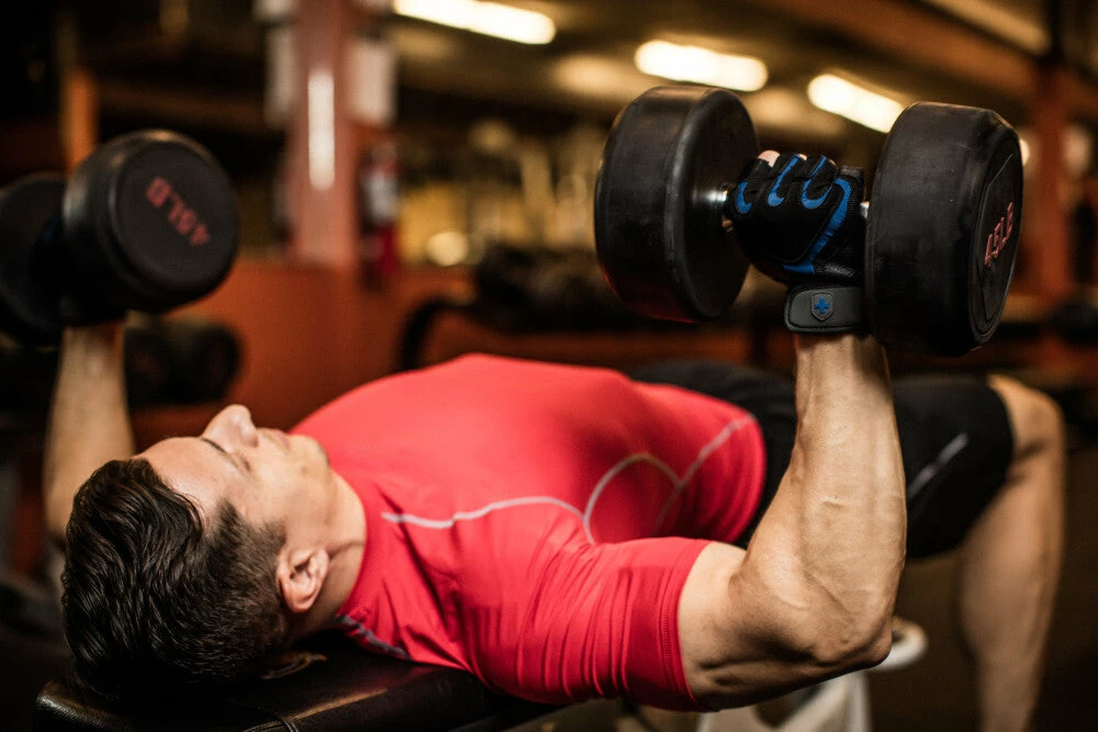 Harbinger Training Grip Gloves Black/Blue 8 Harbinger Training Grip Gloves Black/Blue