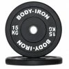 Body Iron 15 Kg Pro Bumper Plate Black Pair 2 Body Iron 15 Kg Pro Bumper Plate Black Pair