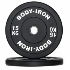 Body Iron 15 Kg Pro Bumper Plate Black Pair