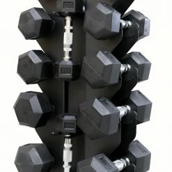 Body Iron Commercial Vertical Hex Dumbbell Rack 10 Pairs Weights, Barbells & Dumbbells