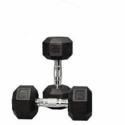 27.5 Kg Body Iron Commercial Rubber Hex Dumbbell Pair