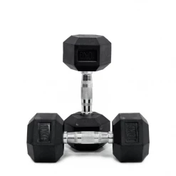 10 Kg Body Iron Commercial Rubber Hex Dumbbell Pair Weights, Barbells & Dumbbells