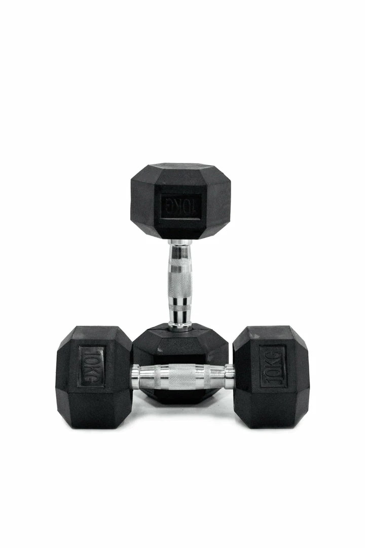 Body Iron Commercial Rubber Hex Dumbbell 110kg Set 3 Body Iron Commercial Rubber Hex Dumbbell 110kg Set