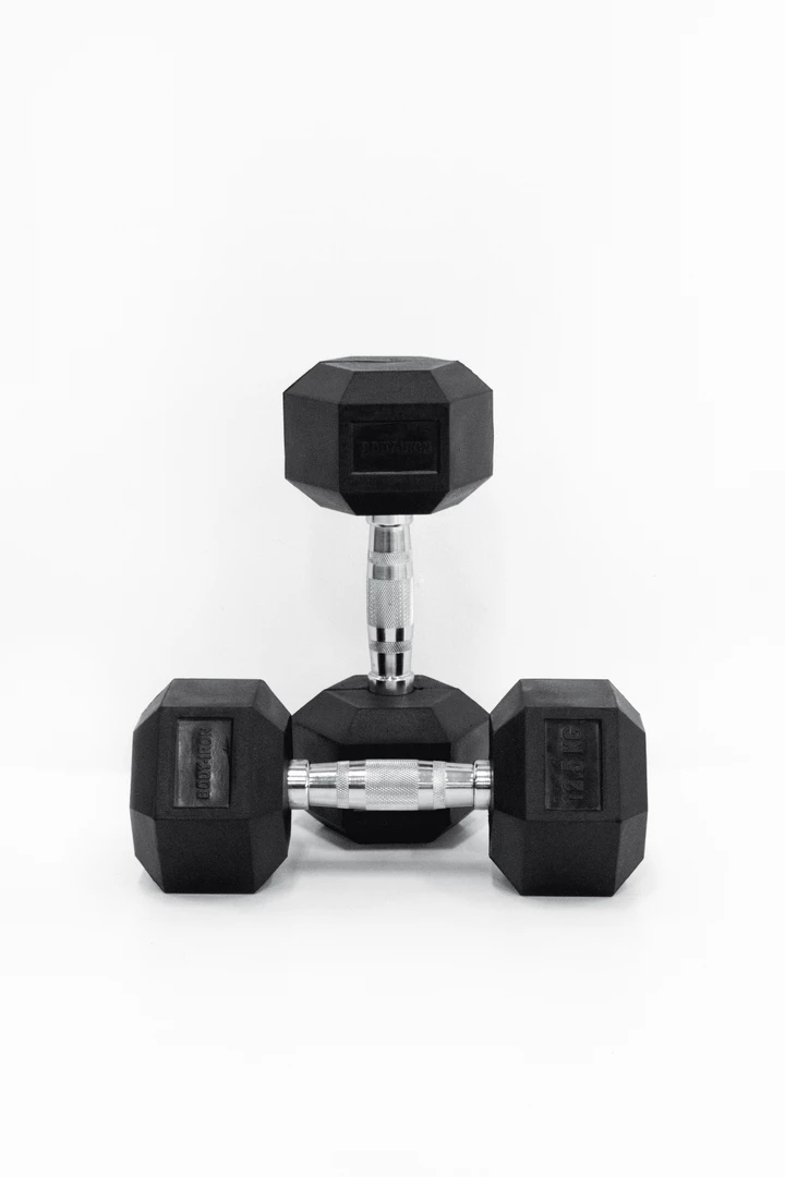 12.5 Kg Body Iron Commercial Rubber Hex Dumbbell Pair 3 12.5 Kg Body Iron Commercial Rubber Hex Dumbbell Pair