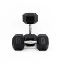 22.5 Kg Body Iron Commercial Rubber Hex Dumbbell Pair Weights, Barbells & Dumbbells