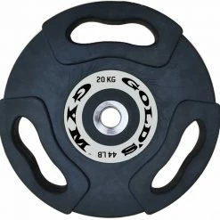 Weights, Barbells & Dumbbells Gold's Gym 20kg Olympic Tri-Grip Weight Plate Pair