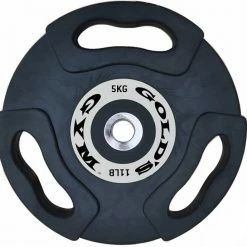 Weights, Barbells & Dumbbells Gold's Gym 5kg Olympic Tri-Grip Weight Plate 2 Pairs