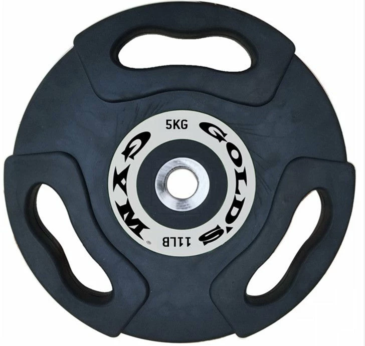 Weights, Barbells & Dumbbells Gold's Gym 5kg Olympic Tri-Grip Weight Plate 2 Pairs 3 Weights, Barbells & Dumbbells Gold's Gym 5kg Olympic Tri-Grip Weight Plate 2 Pairs