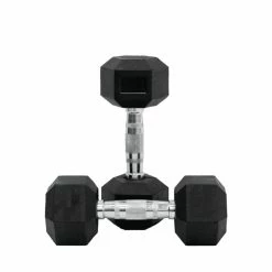 Body Iron Commercial Rubber Hex Dumbbell 1kg - 4kg Set Weights, Barbells & Dumbbells