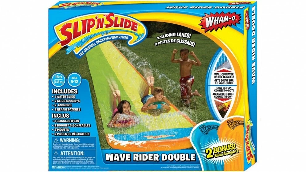 Wham-O Slip 'N Slide Wave Rider Double With Bonus Boogie Boards 4 Wham-O Slip 'N Slide Wave Rider Double With Bonus Boogie Boards