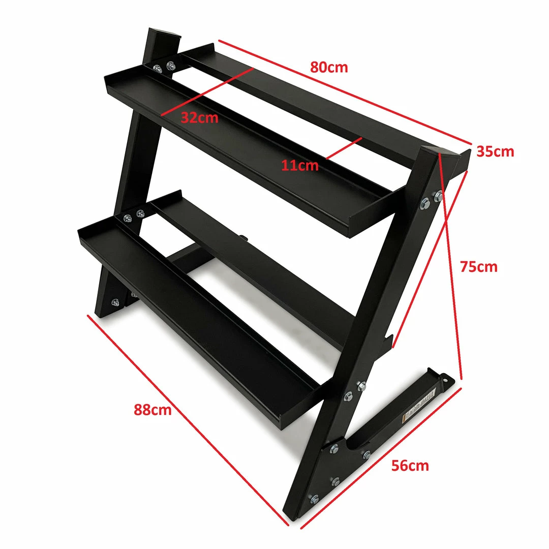Body Iron 2 Tier Dumbbell Rack Weights, Barbells & Dumbbells 4 Body Iron 2 Tier Dumbbell Rack Weights, Barbells & Dumbbells