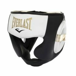 Everlast Contender Pro Leather HeadGuard White/Gold