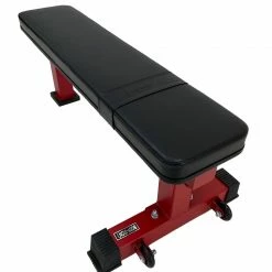 Body Iron Commercial Flat Bench Red Frame